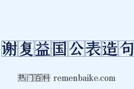 谢复益国公表造句是什么意思的图片